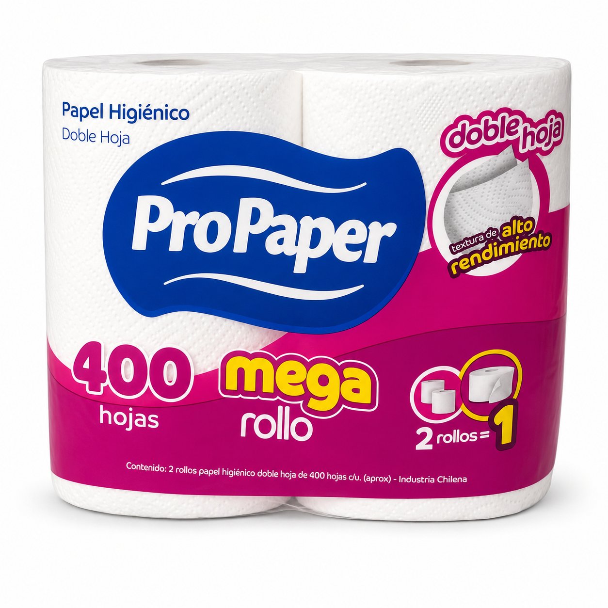 Pack 4 rollos de papel higiénico